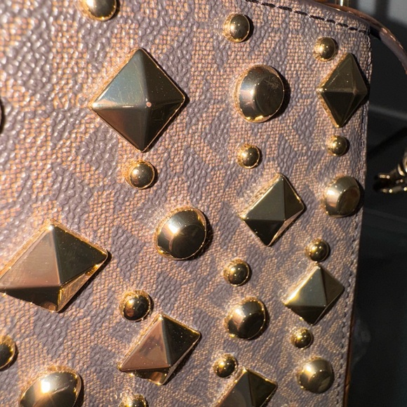 Michael Kors Karlie Studded Medium Satchel - Picture 7 of 16